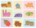 Zoo animals icons Royalty Free Stock Photo