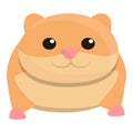 Zoo hamster icon, cartoon style