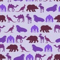 Zoo seamless Patten. Color background of wild beasts.