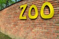 Zoo sign Royalty Free Stock Photo