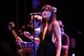 Zooey Deschanel, Hollywood Actress and singer, performs with her band She & Him at Apolo