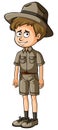 Zookeeper in brown uniform