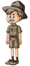 Zookeeper in brown uniform Royalty Free Stock Photo