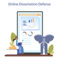 Zoologist online service or platform. Scientist exploring and studying fauna