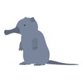 Zoology desman icon cartoon vector. Friendly animal