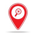 zoom in alt map pin icon. Element of warning navigation pin icon for mobile concept and web apps. Detailed zoom in alt map pin ico Royalty Free Stock Photo