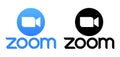 Zoom app logo in black and blue color