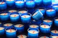 Zoom on Blue Candels Royalty Free Stock Photo
