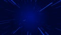 zoom blue speed line Anime on blue background for comic Royalty Free Stock Photo