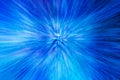 Zoom blurred blue light abstract background Royalty Free Stock Photo