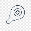 Zoom in concept vector linear icon isolated on transparent background, Zoom in concept transparency logo in outline style