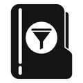 Zoom filter folder icon simple vector. Web app data Royalty Free Stock Photo