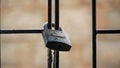 Zoom in Focused Shot of a Lock with Blurred Background