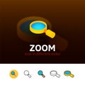 Zoom icon in different style Royalty Free Stock Photo