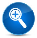 Zoom in icon elegant blue round button Royalty Free Stock Photo