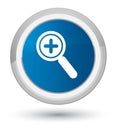 Zoom in icon prime blue round button Royalty Free Stock Photo