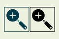 Zoom In icon. icon related to UI elements. suitable for web site, app, user interfaces,element, printable etc. solid icon style. Royalty Free Stock Photo