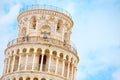 Zoom of the Leaning Tower of Pisa Royalty Free Stock Photo