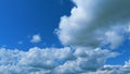 Light Cloudiness On A Sky Background. White Fluffy Clouds In Blue Sky. Beautiful Clouds. Zoom In. Royalty Free Stock Photo