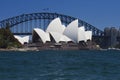 Zoom of the Opera House and the Harbour Bridge from Mrs. Macquairie's Point