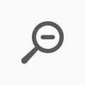 Zoom out icon, magnifier, science, laboratory