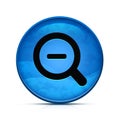 Zoom out icon on classy splash blue round button illustration Royalty Free Stock Photo