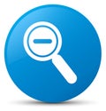 Zoom out icon cyan blue round button Royalty Free Stock Photo