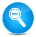 Zoom out icon elegant cyan blue round button Royalty Free Stock Photo