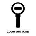 Zoom out icon vector isolated on white background, logo concept Royalty Free Stock Photo