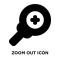 Zoom out icon vector isolated on white background, logo concept Royalty Free Stock Photo