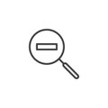 Zoom out Magnification outline icon Royalty Free Stock Photo