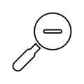 Zoom out, minimizer outline icon. Line art vector Royalty Free Stock Photo