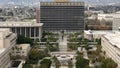 Zoom Out Time Lapse of the DWP Building from Above in Downtown Los Angeles