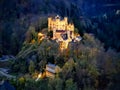 Zoom over Hohenschwangau castle wide Royalty Free Stock Photo