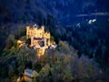 Zoom over Hohenschwangau castle Royalty Free Stock Photo