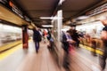 Zoom picture of a subway station in NYC Royalty Free Stock Photo