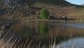 Reveal shot of Llyn Dywarchen in the Eryri National Park, Wales