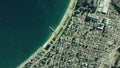 Zoom in from space and focus on Chile Vina del Mar. 3D Animation.