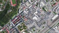 Zoom in from space and focus on Jyvaskyla Finland. 3D Animation