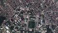 Zoom in from space and focus on Turkey, Denizli. 3D Animation.