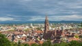 Zoom in time lapse video of Freiburg, Germany