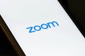 Zoom Video Communications app Royalty Free Stock Photo