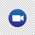 Zoom video conference app icon on a mobile device