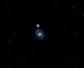 Zoomed-in shot of the M51 Whirlpool Galaxy in the sky