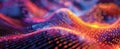 Zoomed-in texture of a quantum dot array, focusing on its application in medical imaging and diagnostics