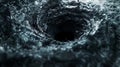 A zoomedin view of a black hole revealing the intricate patterns and structures of quantum foam at its core