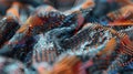 A zoomedin view of the fabrics surface showcasing the intricate patterns and sensors that make realtime monitoring