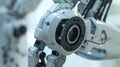 A zoomedin view of a piezoelectric sensor attached to a robotic arm highlighting its role in accurately detecting and