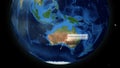 Zooming through space to a location in Globe animation - Great Australia Bight