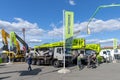 Zoomlion construction equipment at Bauma CCT Russia 2021. Outdoor exposition Zoomlion with a concrete pump, excavator